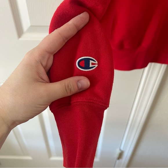 Champion Texas Tech University Red Quarter Zip Pullover Sweatshirt Size Large - Picture 10 of 10